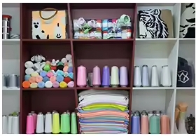 Yarn shelves Yarn shelves