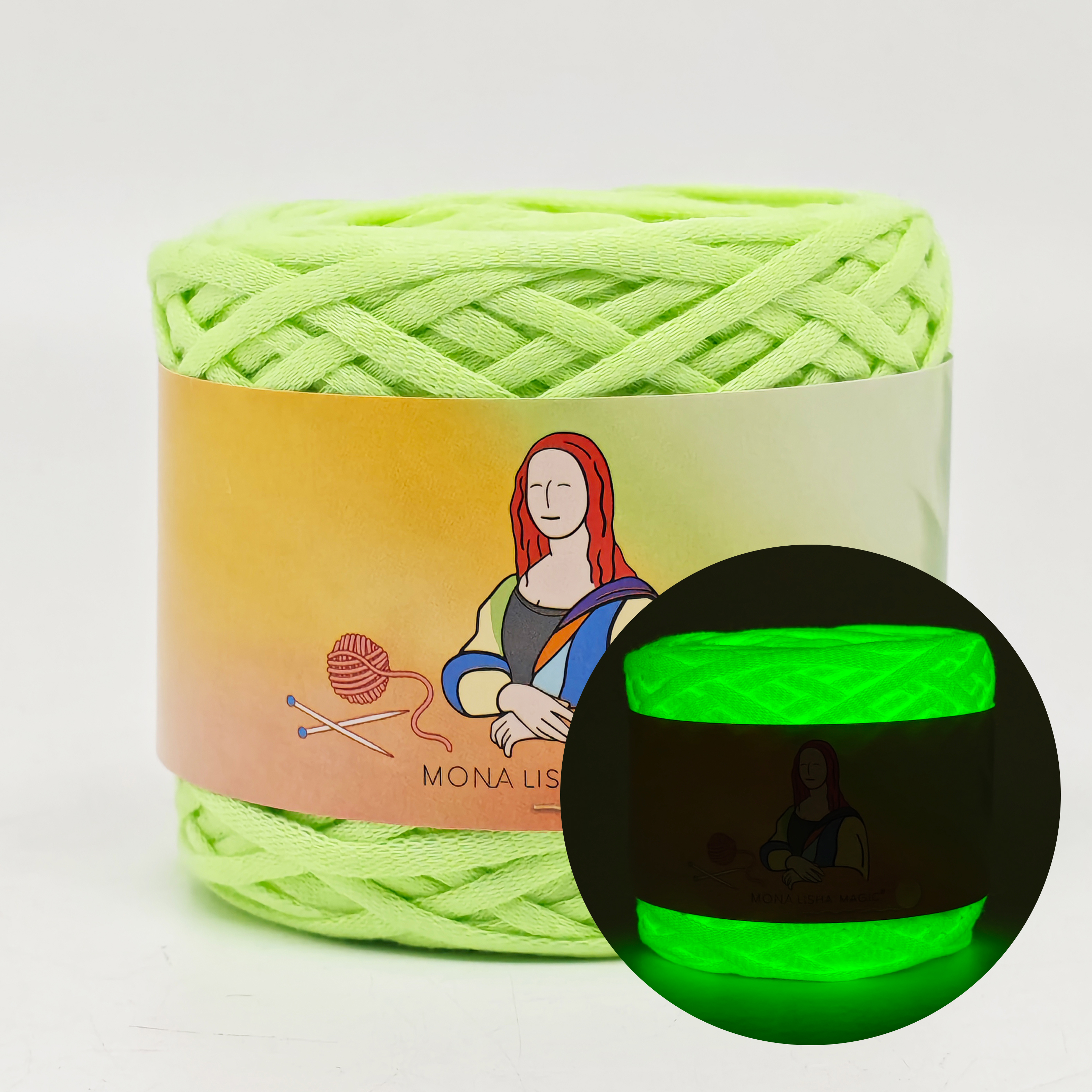 glowing yarn
